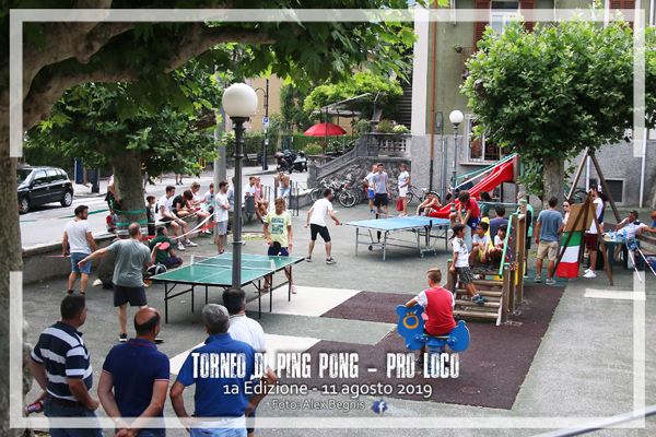 Piazza Brembana - Sport e attività sportive. Torneo di Ping Pong - Pro Loco - 2019 - 1a Edizione.