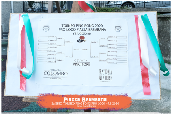 Piazza Brembana - Sport e attività sportive. Torneo di Ping Pong - Pro Loco - 2020 - 2a Edizione.